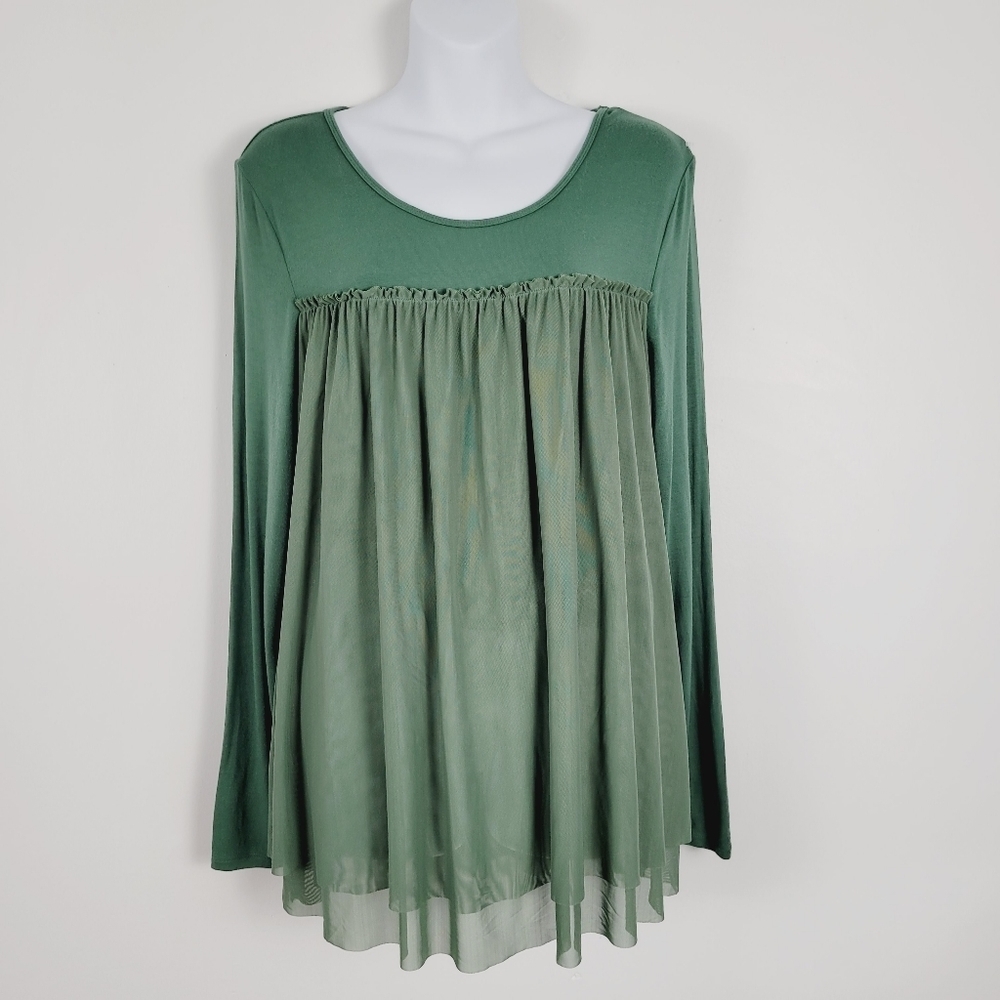 Matilda Jane Forest Green Empress Swing Top Size Small‎